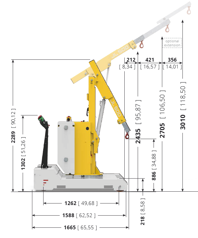 Minikran WJL 500 Zeichnung