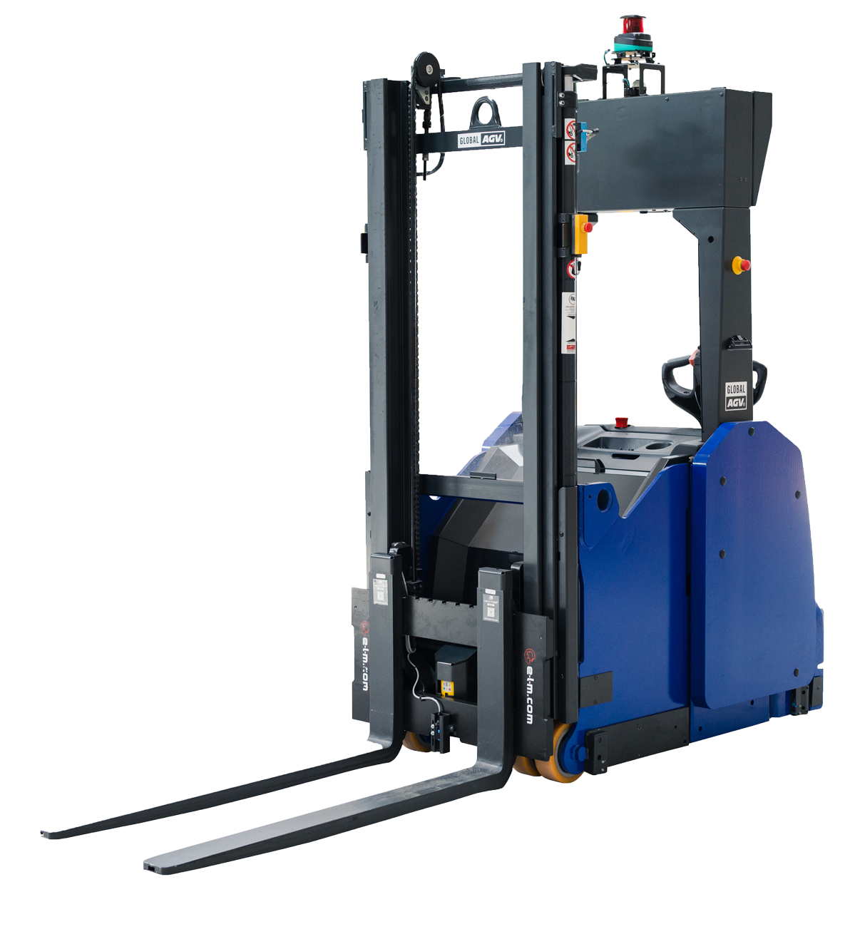 Fahrerloses Transportsystem (FTS) Global AGV L12 mit frei beweglichen Gabeln