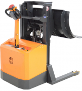 Elektro-Hochhubwagen mit hydraulisch kippbarer Lastmulde