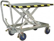 Scheren-Hubtischwagen aus Edelstahl