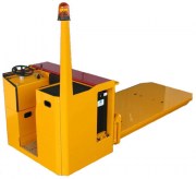 Schwerlast-Stand-Niederhubwagen mit Lastplattform (10 to)