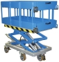 Wendiger Scheren-Hubtischwagen mit Doppelrollenbahn